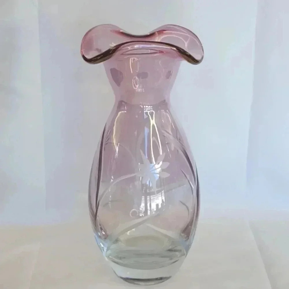 Lenox purple amethyst crystal vase